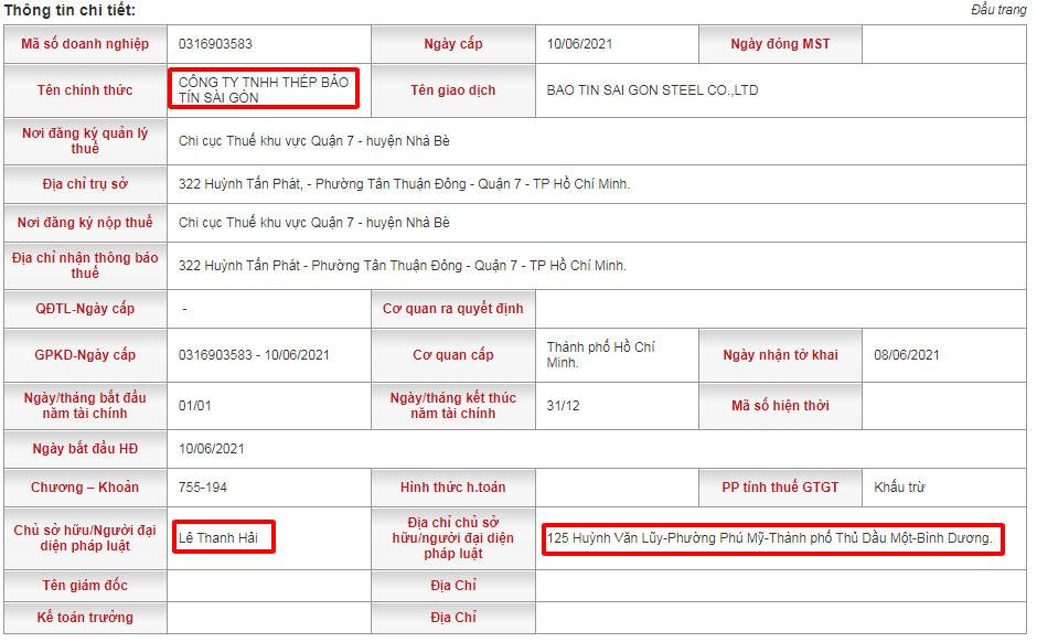 Công ty bán thép lừa đảo - Lê Thanh Hải
